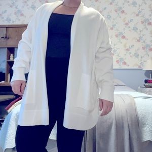 Land’s End White Cardigan